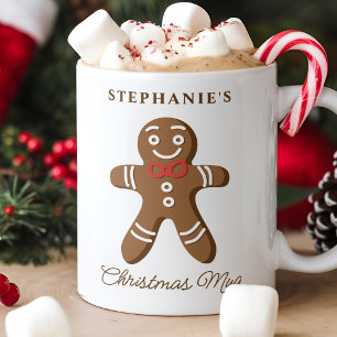 Gingerbread Man Personligt Namn Jul Kaffemugg