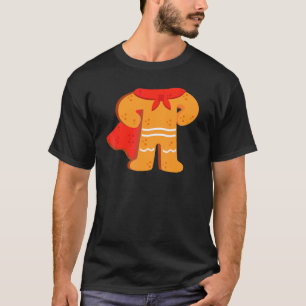 Gingerbread Män Pojkar Kropps Kostym Halloween ell T Shirt