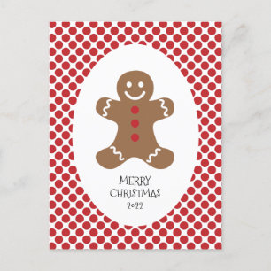 Gingerbread Man Prickiga Julkort Vykort