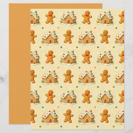Gingerbread Män Scrapbook Papper
