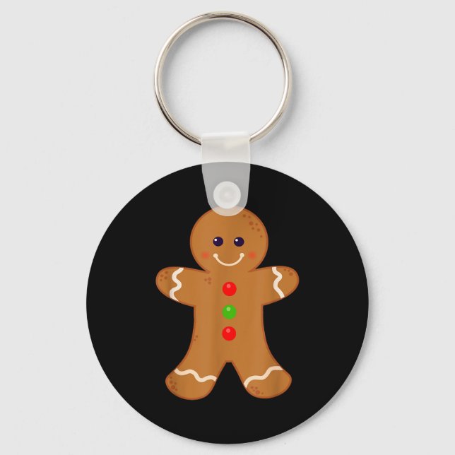 Gingerbread Man Shirt Christmas Cookie Baking Holi Nyckelring (Framsida)
