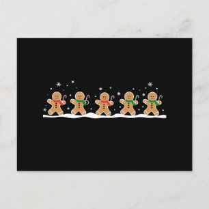 Gingerbread Man Söt Jul Holiday Bagare Helg Vykort