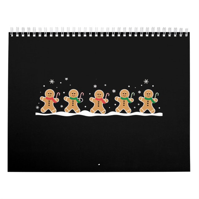 Gingerbread Man Söt Jul Semester Bagare  Kalender (Omslag)