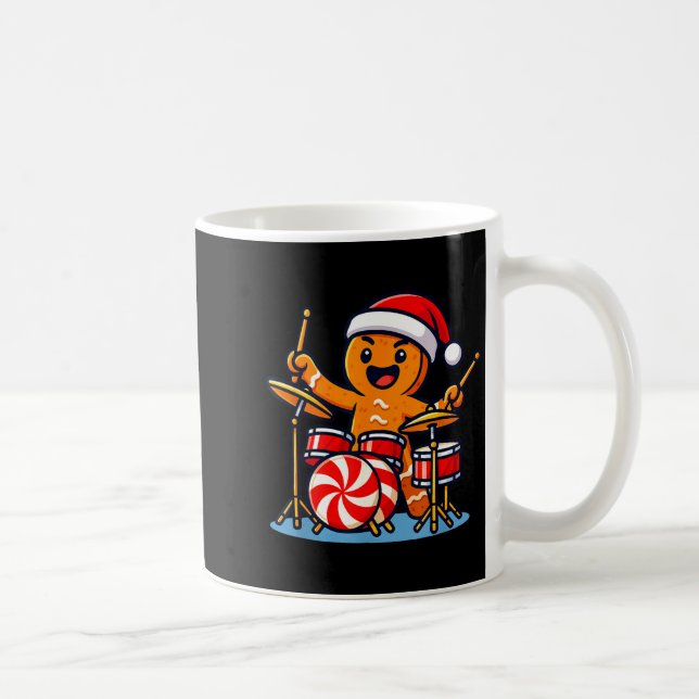 Gingerbread Man spelar trummor  Kaffemugg (Höger)