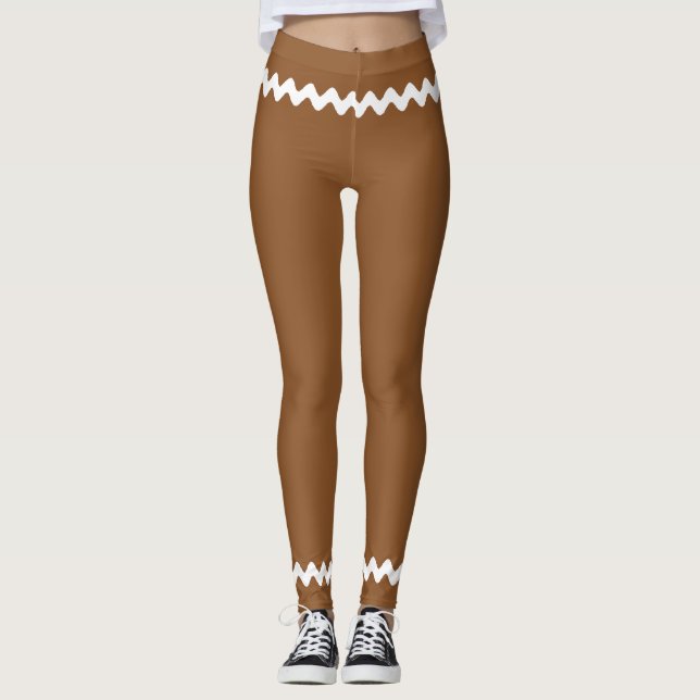Gingerbread Man-strumpbyxor Leggings (Framsida)