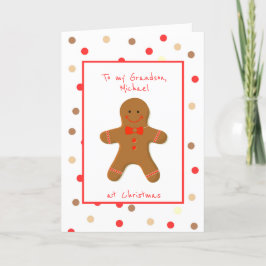 Gingerbread Man till sonson Helgkort