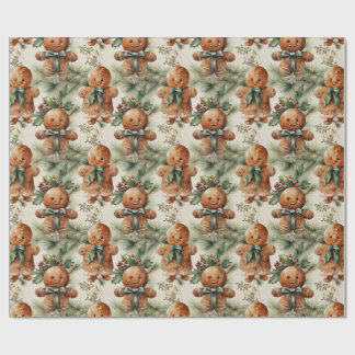 Gingerbread Man Vinterfirande Presentpapper
