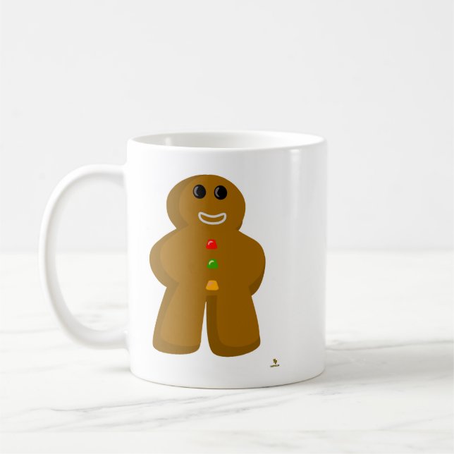Gingerbread Meeple Game Holiday Art Joy Kaffemugg (Vänster)