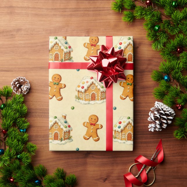 Gingerbread Men Presentpapper (Julgåva)