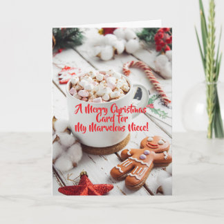 GINGERBREAD NIECE CHRISTMAS CARD KORT
