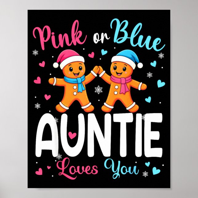 Gingerbread Nk Or Blue Auntie Loves You Christmas  Poster (Framsidan)