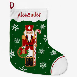 Gingerbread Nutcracker Soldier Large Christmas Sto Stor Julstrumpa