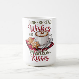 Gingerbread-önskningar och Misteltoe-kyssar jul Kaffemugg