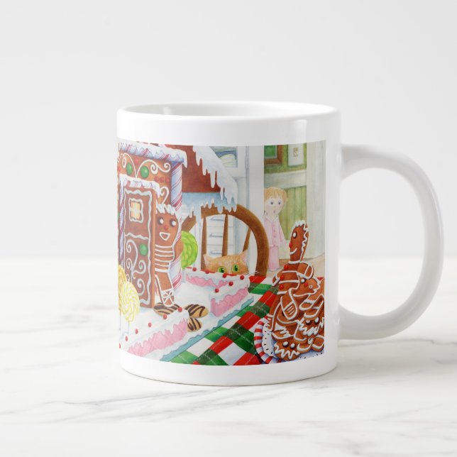GINGERBREAD ÖVERPRISE Big White Mugg Jumbo Mugg (Höger)