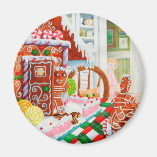 GINGERBREAD ÖVERPRISE Round Magnet