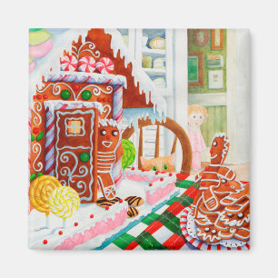 GINGERBREAD ÖVERPRISE Square Magnet