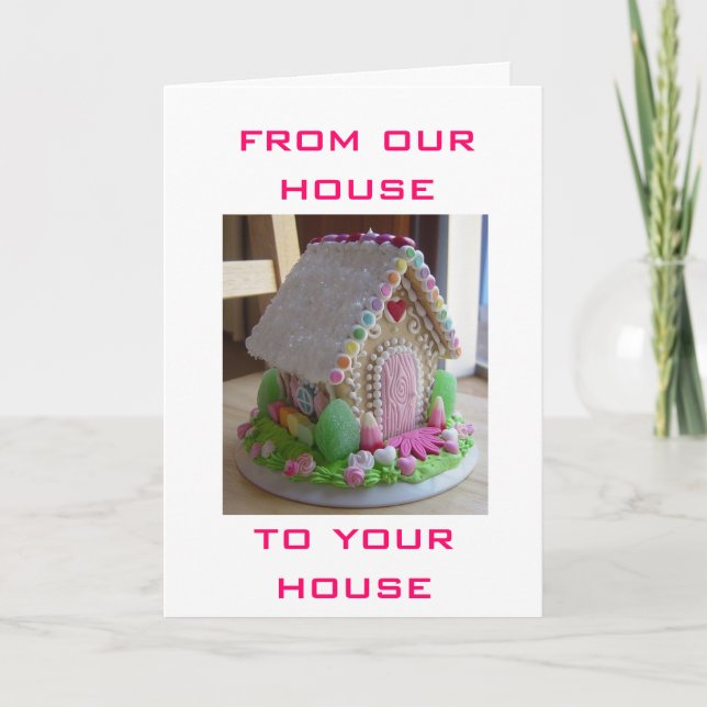 GINGERBREAD PÅSK HUS HÄLSNING FRÅN USA HELGKORT (Framsida)