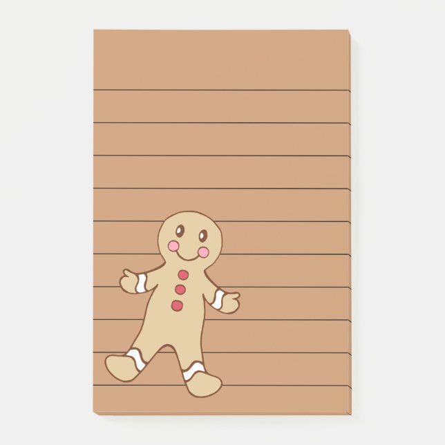 Gingerbread Post It Notes Notepad Post-it Block (Framsida)