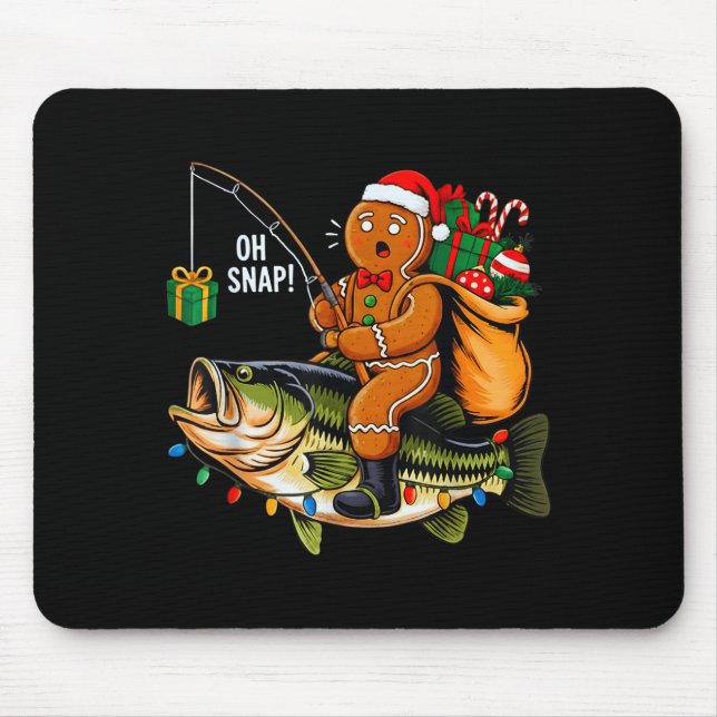 Gingerbread Riding B Fish Christmas Fishing Xmas P Musmatta (Framsidan)