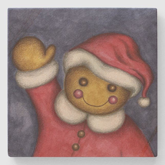Gingerbread Santa Stenkojs Stenunderlägg (Framsidan)