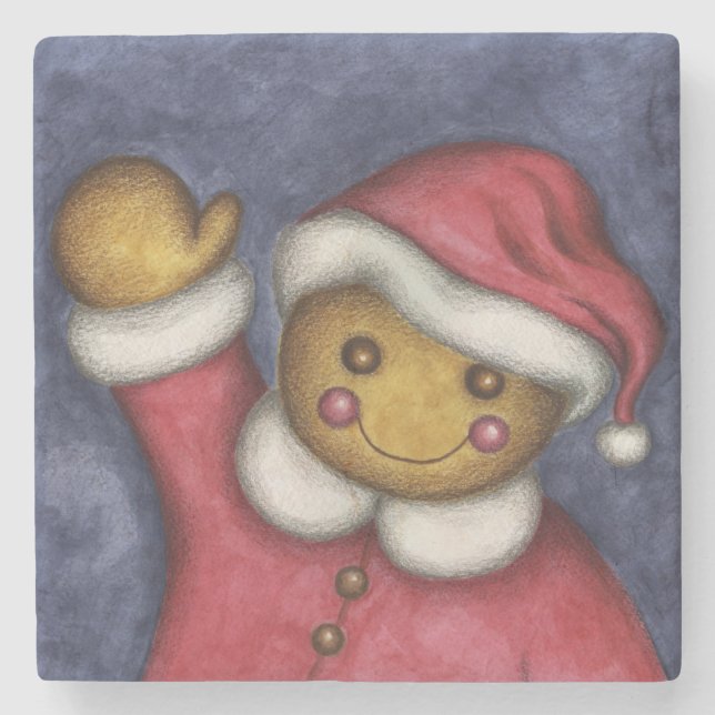 Gingerbread Santa Stenkojs Stenunderlägg (Framsidan)