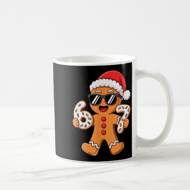 Gingerbread Santa With Sungles Holding 67 Cookies  Kaffemugg (Höger)