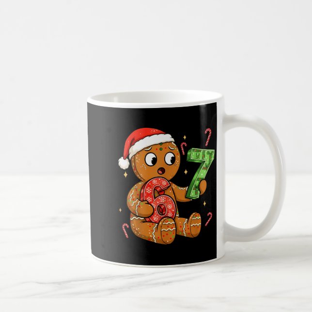 Gingerbread Six Seven 67 Meme 6 7 Funny Christmas  Kaffemugg (Höger)