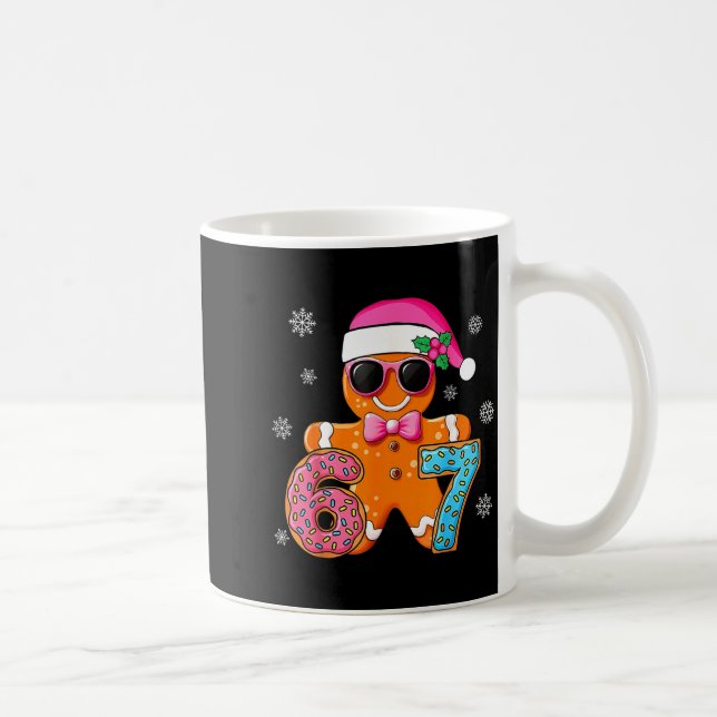 Gingerbread Six Seven 67 Meme 6 7 Funny Christmas  Kaffemugg (Höger)