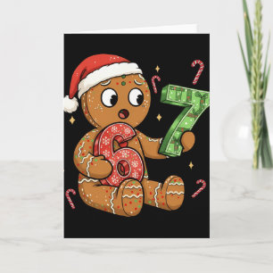 Gingerbread Six Seven 67 Meme 6 7 Roligt Jul Kort