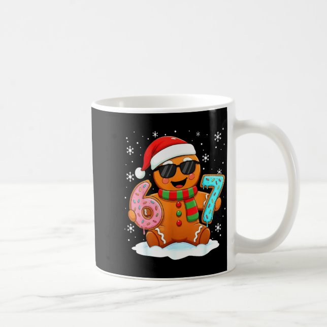 Gingerbread Six Seven Bruh Funny Christmas Meme Si Kaffemugg (Höger)