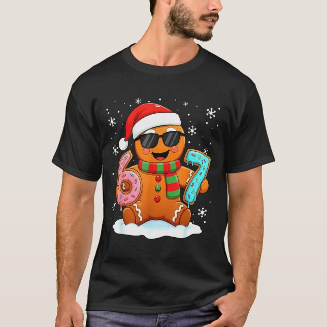 Gingerbread Six Seven Bruh Funny Christmas Meme Si T Shirt (Framsida)