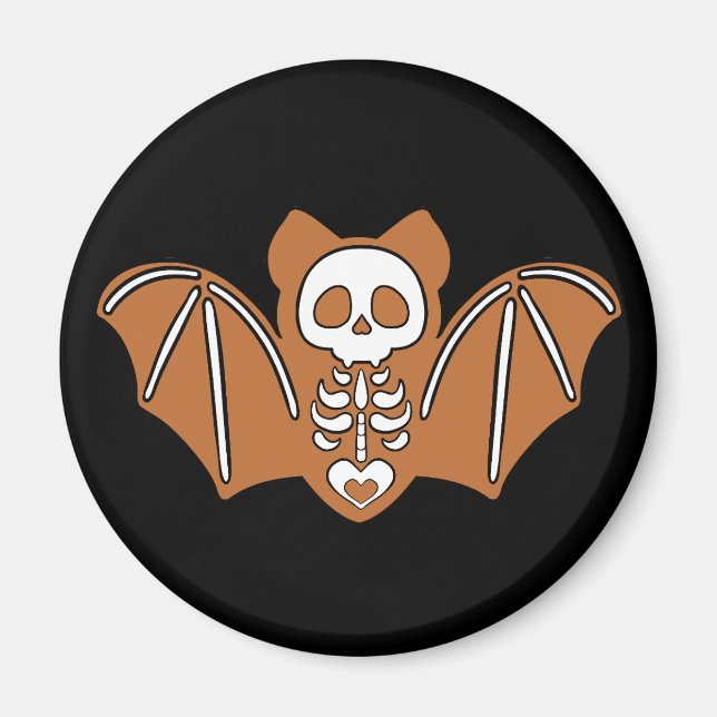 Gingerbread Skeleton Bat Magnet (Framsidan)