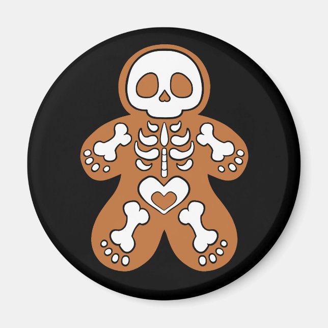 Gingerbread Skeleton Man Magnet (Framsidan)