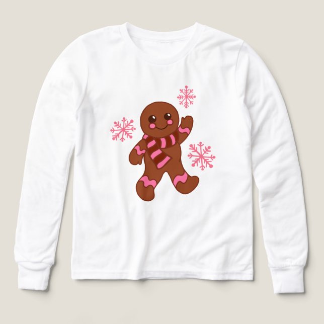 Gingerbread Snöflinga T-Shirt (Design framsida)