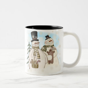 GINGERBREAD SNÖGUBBE Två-Tonad MUGG