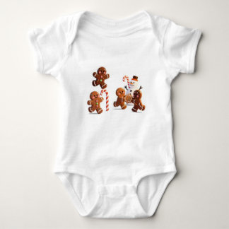 Gingerbread Snömannen Baby Bodysuit T Shirt