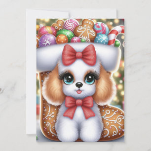 Gingerbread Snuggles: En julpoodle-glädje Inbjudningar