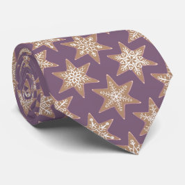Gingerbread Stars Spiced Plum Neck Tie Slips