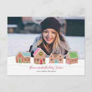 Gingerbread Street Holiday Julkort Helg Vykort