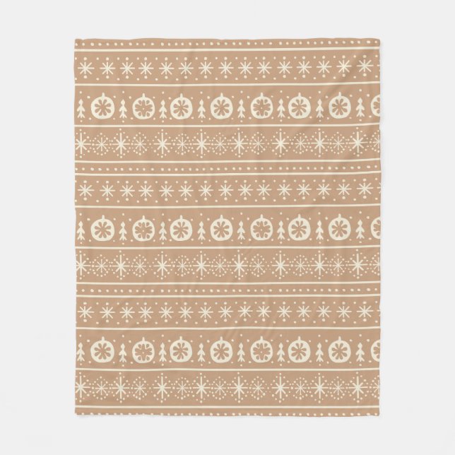 Gingerbread Stripe Fleecefilt (Framsidan)