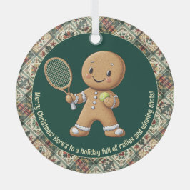 Gingerbread Tennis Grand Slam 🎾🎄anpassad text Julgransdekoration