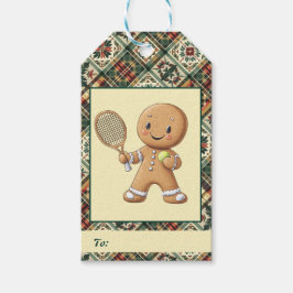 Gingerbread Tennis Grand Slam 🎾🎄custom text Presentetikett
