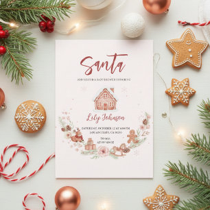 Gingerbread Vinter Baby Shower Inbjudningar