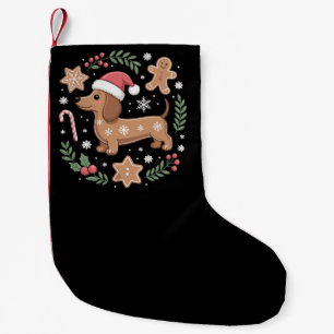 Gingerbread Wiener Hund Älskare Dachshund Jul Liten Julstrumpa