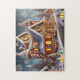 Gingerbread Wonderland Village Candy Cane House Pussel