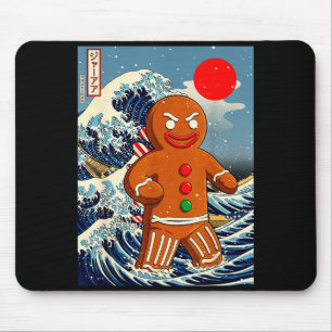 Gingerbread-zilla Vintage Japansk Konst Roligt Chr Musmatta