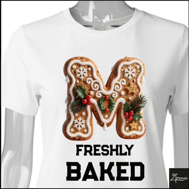 Gingerbreadkakans jul initial bokstav M T Shirt (Skapare uppladdad)