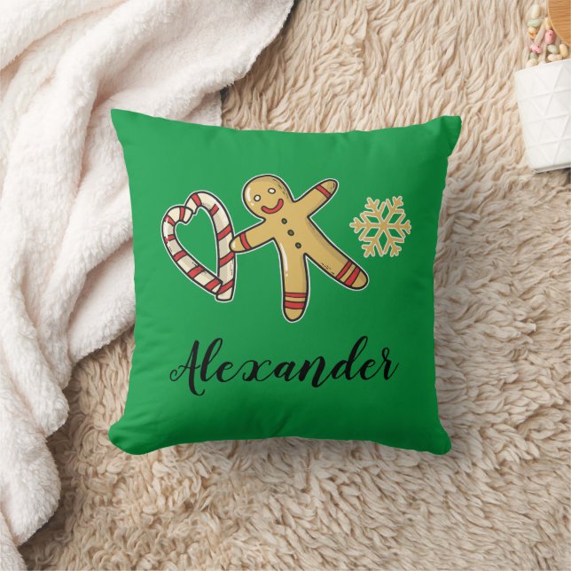 Gingerbreadman Kärlek Dekorativ kudde (Filt)
