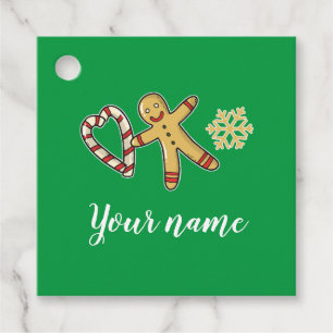 Gingerbreadman Kärlek Gåvor Etiketter
