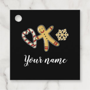 Gingerbreadman Kärlek Gåvor Etiketter